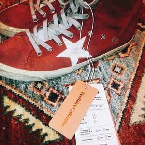 Red Golden Goose Francy Sneakers